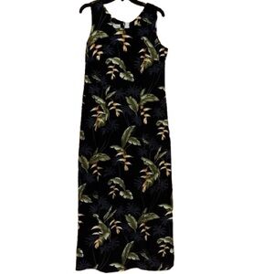 Pacific Legend Apparel Black‎ Hawaiian Cotton Sleeveless Dress Size Large